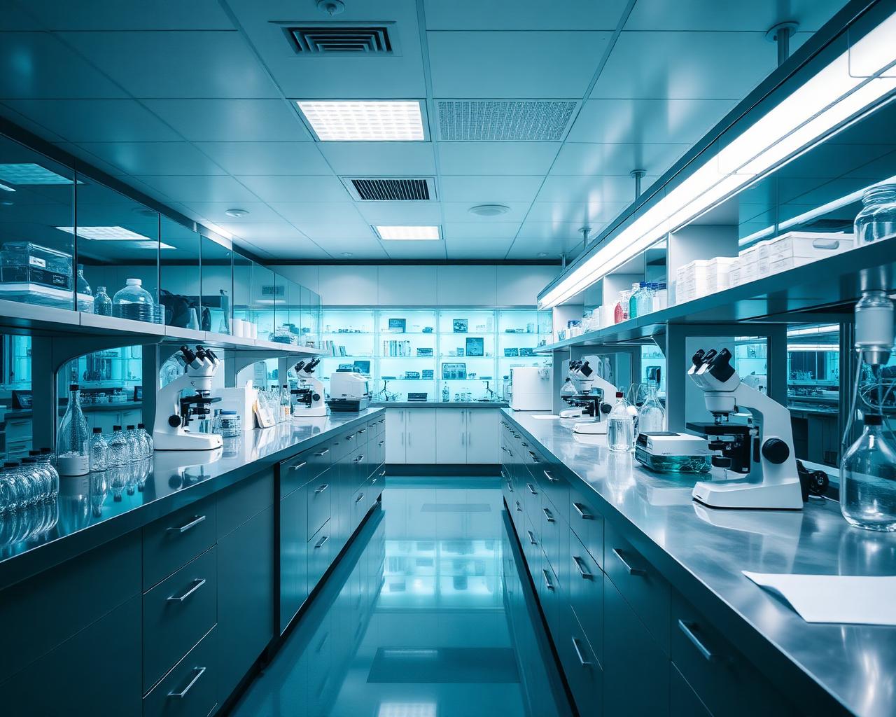 Modern research laboratory interior